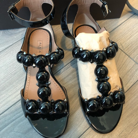 Alaia Bombe patent leather sandal - Picture 2 of 5